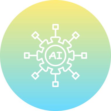 Merkezi yapay zeka etiketli mekanik ekipmanlar ve yapay zeka işleme için yayılan bağlantı düğümleri.