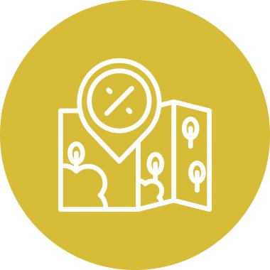 Konum Yüzdesi Gelişmiş İşlevsel Web Arayüzü Sembolü