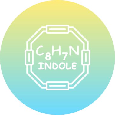 Indole molekülünün kimyasal yapısı, web simgesi