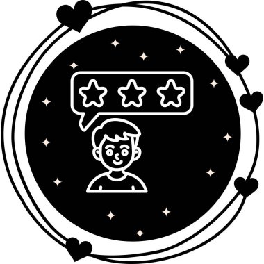 düz geribildirim simgesi vektör çizimi 