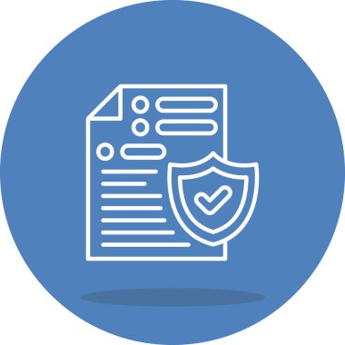 Sigorta Web Simgesi, Basit İllüstrasyon