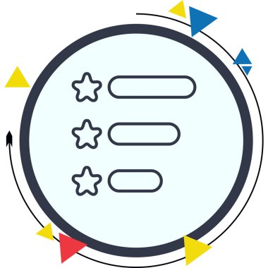 düz geribildirim simgesi vektör çizimi 