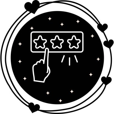 düz geribildirim simgesi vektör çizimi 