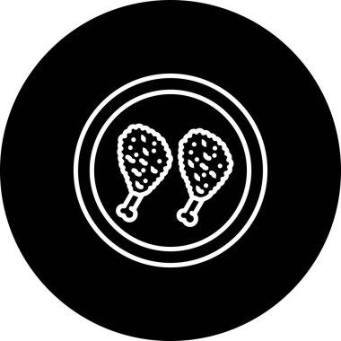 Kızarmış Tavuk Zarif Modern Sanat Sembolü