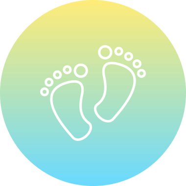 Bebek Ayak İzi Simgesi, Basit Çizim