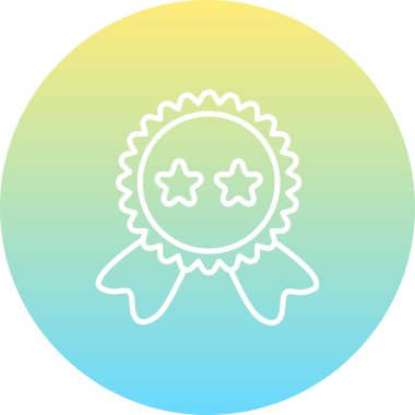 Rozet simgesi, vektör illüstrasyonu basit tasarım