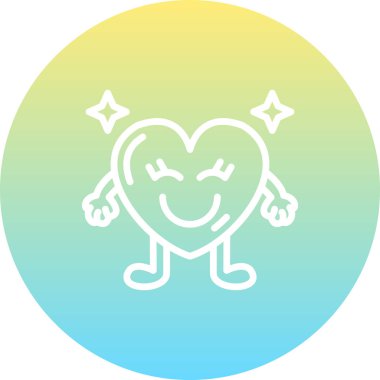 Mutluluk Kalbi Rafted Temiz Dijital Grafik Düzeni