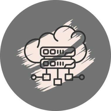 Bulut Veri Zarif Modern Yaratıcı Sanat Sembolü