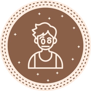 Şüpheli Çocuk Modern Yaratıcı Sanat Sembolü