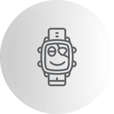 akıllı saat simgesi, vektör illüstrasyonu basit tasarım