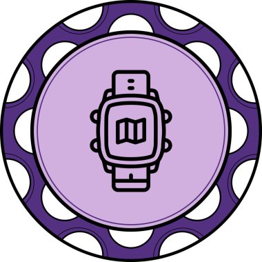 Akıllı Saat Haritası Premium Özel Ürün Tasarımı Düzeni