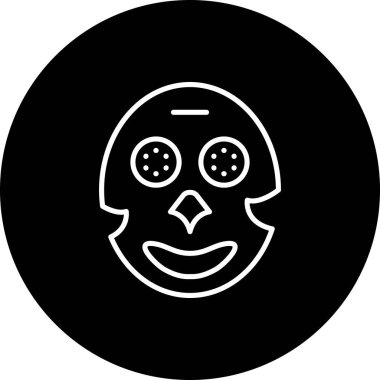 Yüz Maskesi Simgesi, Basit İllüstrasyon