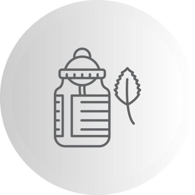 Neem Oil şişe ikonu. Nemlendirici kozmetik