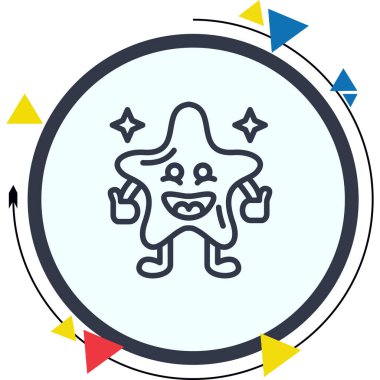 Sportif Yıldız Tarzı Temiz Ürün Tasarımı Nesnesi