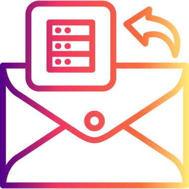 E- posta Veritabanı Asgari Düz Vektör İllüstrasyonu