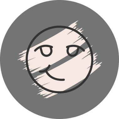 Çizgi film karalama simgesi web işareti, beyaz arkaplanda izole edilmiş emoji simgesi