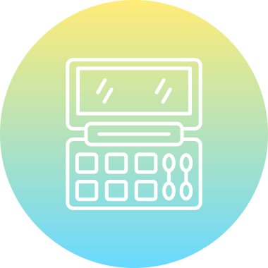 Göz farı Paleti Yüksek Çözünürlüklü Minimum Vektör Tasarımı