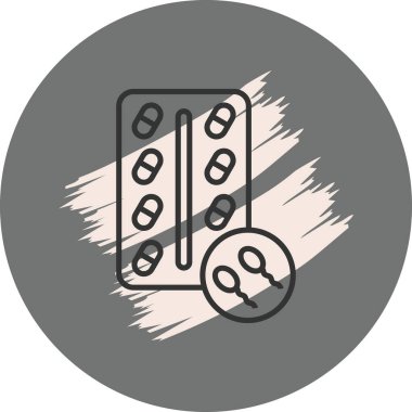 Doğum kontrol hapları yaratıcı modern düz vektör tasarımı