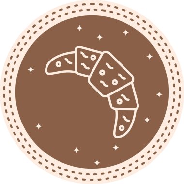 vector illustration of Croissant food icon