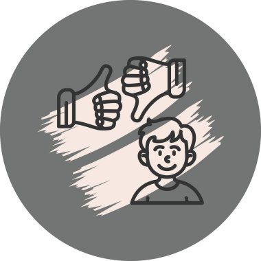 düz geribildirim simgesi vektör çizimi 