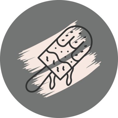 Popsicle ağ simgesi, vektör illüstrasyonu