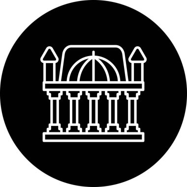 Dekoratif bina yapısının basit taslağı