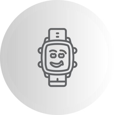 Grinning Dial Premium Minimum Düz Vektör Resmini İzle