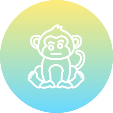 Maymun Kaşlı Yüksek Çözünürlüklü Sanat Sembolü