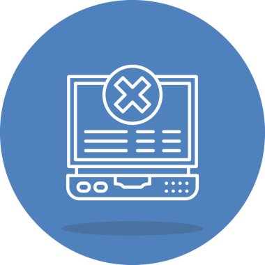 Bilgisayar ekranında hata iletisi simgesi gösteriliyor