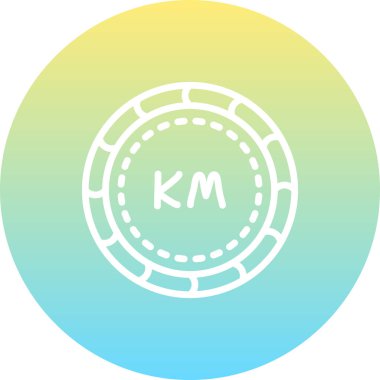 Üstü açılabilir Mark madeni para simgesi, para birimi sembolü