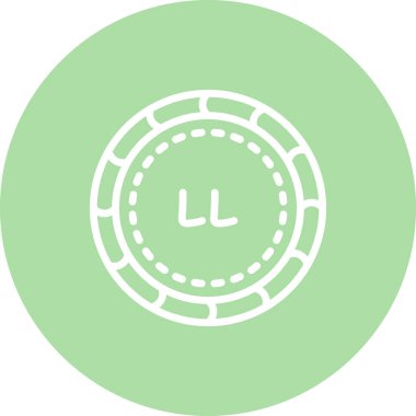 Lübnan Pound web simgesi vektör illüstrasyonu