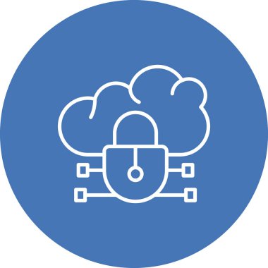 Bulut Şifreleme Zarif Vektör Sanat Nesnesi