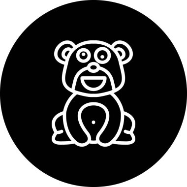 Çılgın Ayı Minimum Yüksek Çözünürlüklü Vektör Düzeni