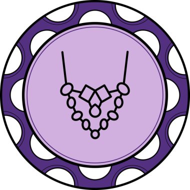 antik kolye düz mücevher simgesi