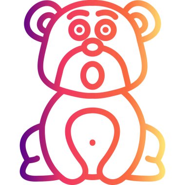 Şaşırmış Ayı Dinamik Yaratıcı Dijital Grafik Şekli