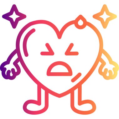 Hüzünlü Kalp Rahatlatılmış Modern Soyut Yaratıcı Tasarım Varlığı