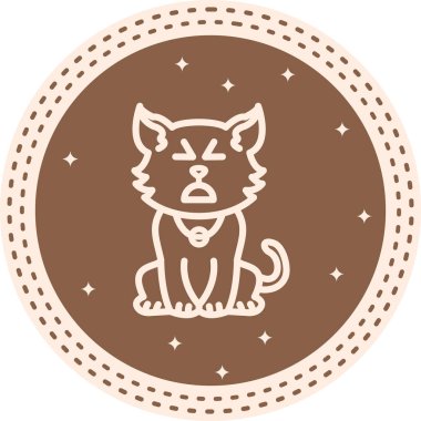 Üzgün Kedi Simgesi vektör çizimi