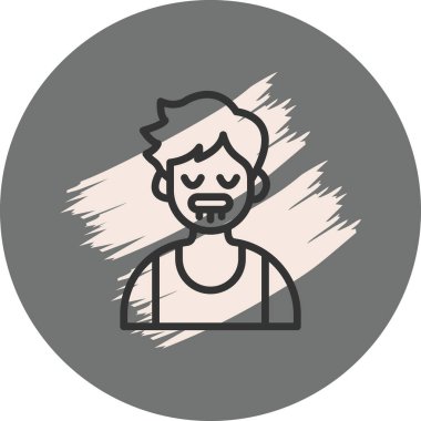 Salyalı Çocuk Minimum Düz Yaratıcı Grafik Tasarımı