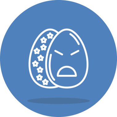 Çiçek süslemeli kızgın yumurta karakteri