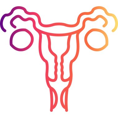 Kadın üreme sisteminin stilize edilmiş illüstrasyonu
