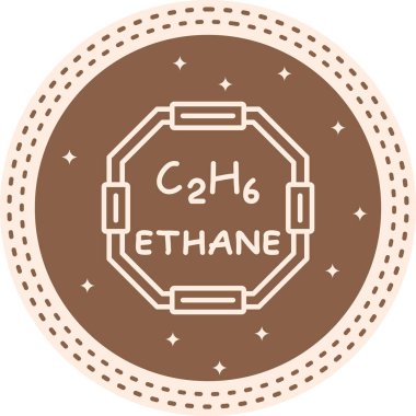 Etan molekülünün kimyasal yapısı, basit web simgesi