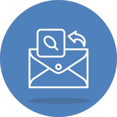 E- posta satırı simgesi, beyaz arkaplan üzerine basit illüstrasyon