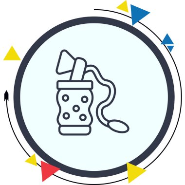 Göğüs simgesi basit düz illüstrasyon