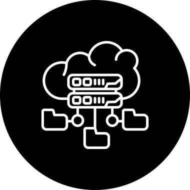 Bulut Altyapısı Özel Vektör Tasarım Varlığı