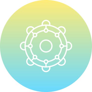 Bağlı noktaları olan basit dairesel tasarım