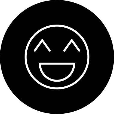 Siyah arkaplanda gülen yüz.