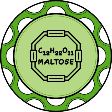 Maltose molekülünün kimyasal yapısı, basit web simgesi