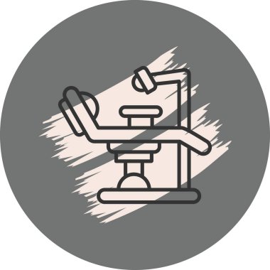 Diş Sandalyesi Eşsiz Düz Dijital Tasarım Nesnesi