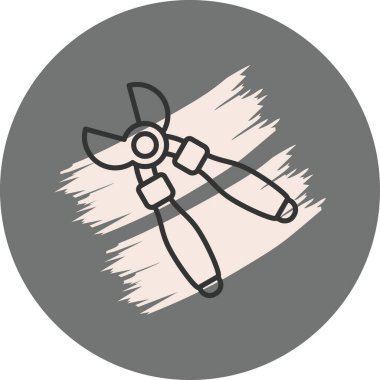 Bahçe makası dairesel arkaplan tasarımı