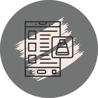 İnternetten alışveriş ikonu, taslak tarzı. Alışveriş Uygulaması